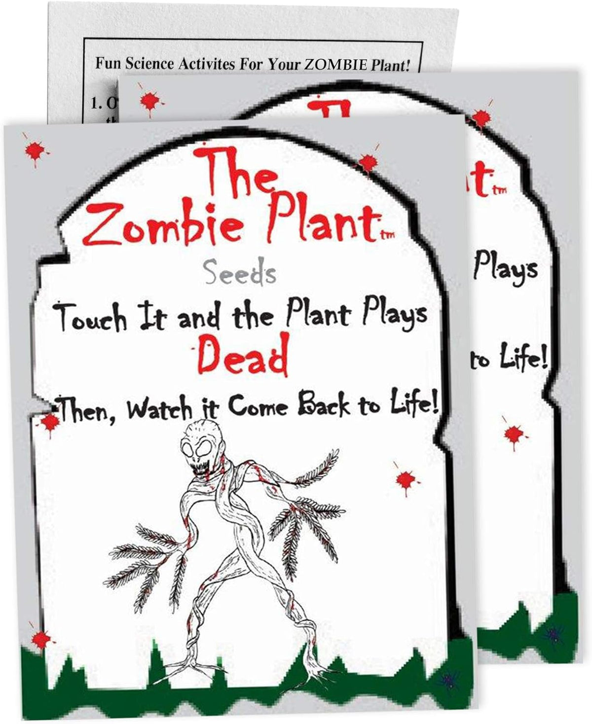 Zombie Plant Seed Packets – Grow a Live Sensitive Plant That Plays Dead When Touched! Indoor Plant