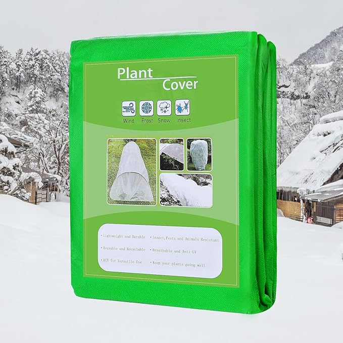 Alphatool 2.0oz/yd² Plant Covers Freeze Protection - 10 x 20 ft Easy of Use Green Winter Plant