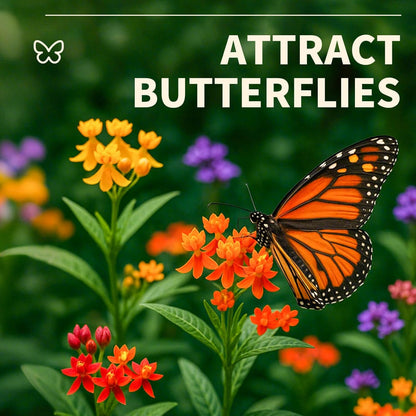 Mix Milkweed Seeds for Monarch Butterflies - 6 Individual Varieties Perennial Wildflower (120 Seeds