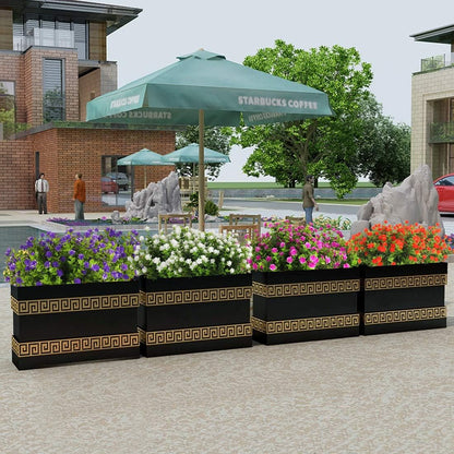 RECUTMS Artificial Flowers, Fake Boxwood Outdoor UV Resistant Plants Artificial Springs Flowers