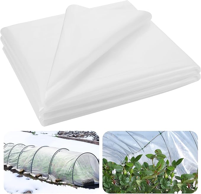 Alphatool Greenhouse Cover Plastic Sheeting - 10 x 30 ft Plant Covers Freeze Protection, Frost