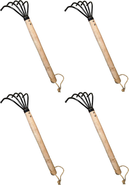 Garden Guru Hand Rake Cultivator Claw Soil Tiller - Military Grade Steel - Rust Resistant - 5 Tine