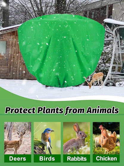 ANPHSIN 2 pcs 9.8ft x 9.8ft Extra Large Plant Covers Freeze Protection- Winter Shrub Plant