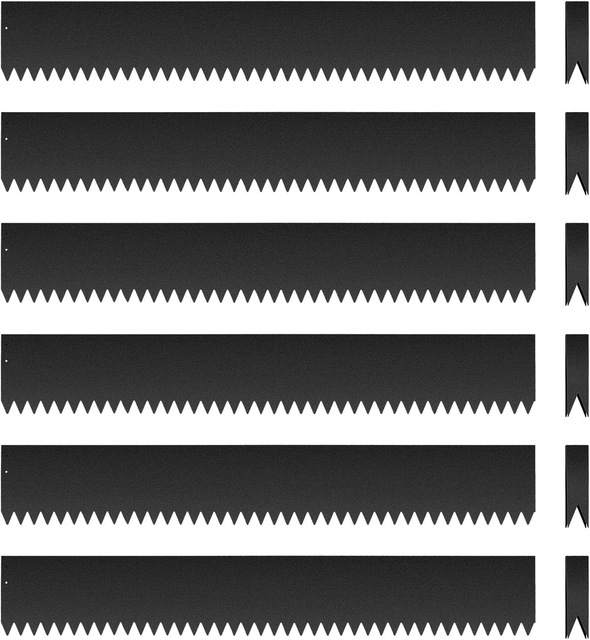 Landscape Edging Kit - 40" L x 6" H Each (20ft Total) Galvanized Bendable Metal Garden Edging for