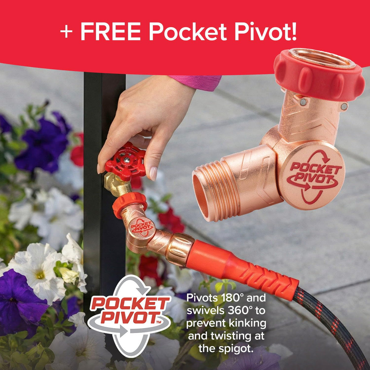 Pocket Hose Ballistic 25 FT Expandable Garden Hose, No-Kink, As Seen on TV