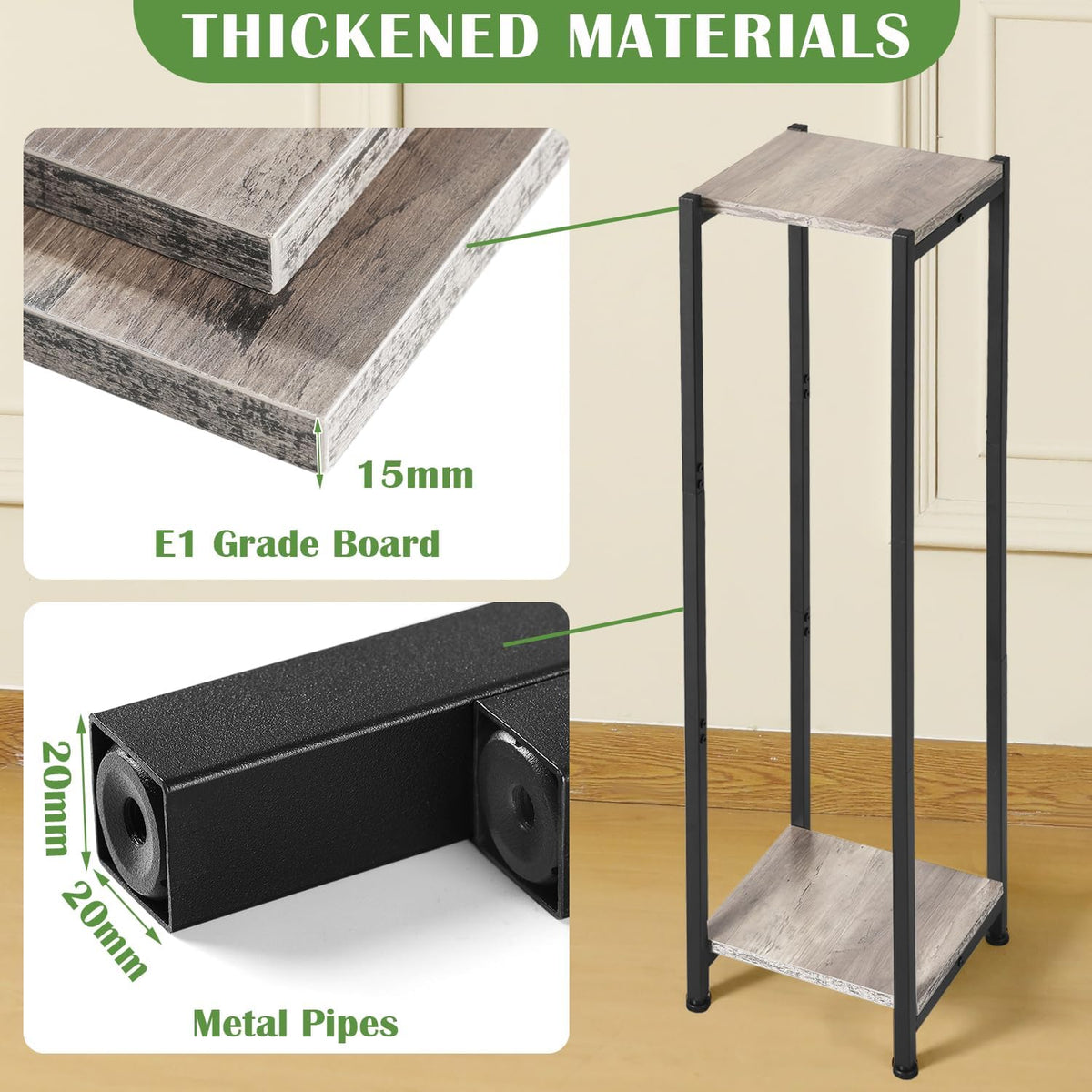 Extra Tall Plant Stand Indoor,40 Inch Plant Stands,2 Tier Metal Plant Stand with Heavy Duty