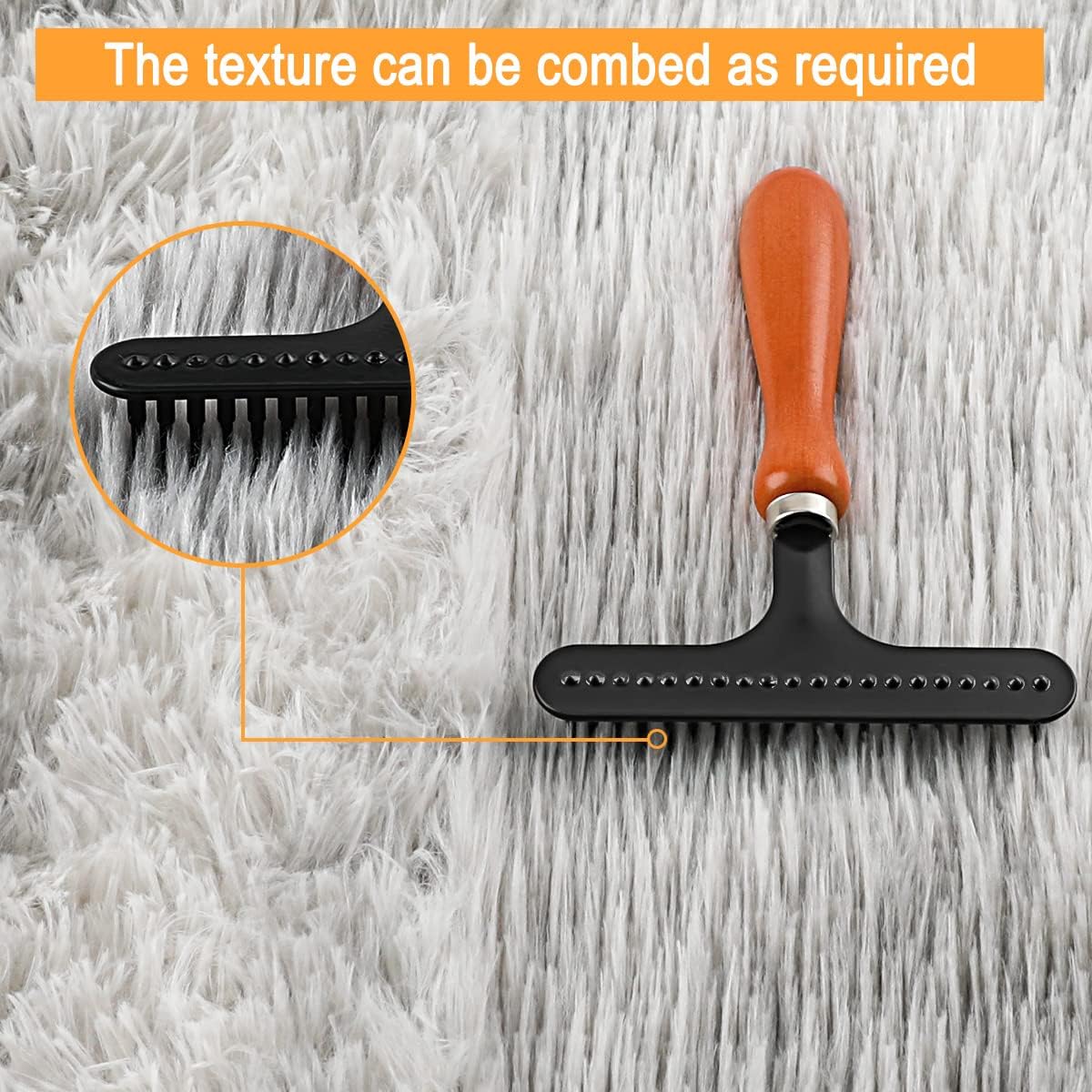 Hand Held Carpet Rake, Making Carpets Fluffy Again, Clean Hair, Let Carpet Restore Softness (Iron