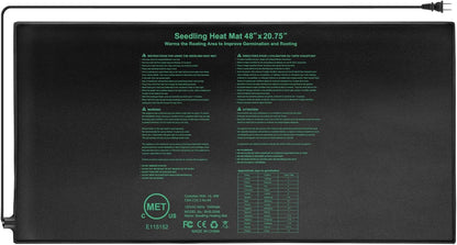Seedling Heat Mat 48"x20.75", UL & MET-Certified Waterproof Plant Heating Pad for Germination