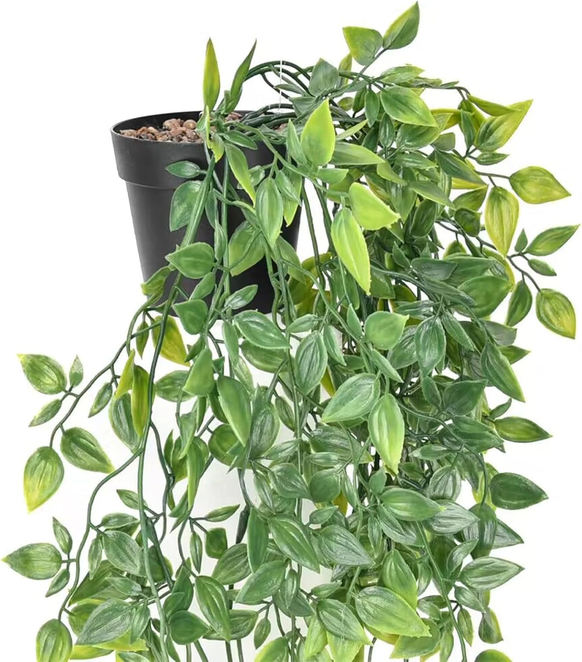 BLEUM CADE Fake Hanging Plants, 2pcs Artificial Hanging Potted Plant, Faux Mandala Vines Hanging