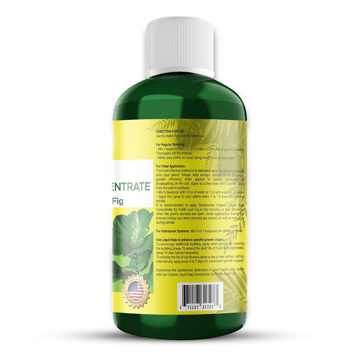 Fiddle Leaf Fig Plant Food – Liquid Seaweed Kelp Fertilizer for Plants – Made in USA (32 OZ)