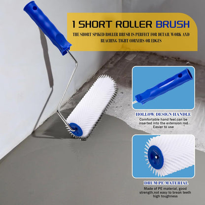 Self Leveling Concrete Tools, Spiked Roller for Self Leveling Epoxy Floor Tool Kit - Cement
