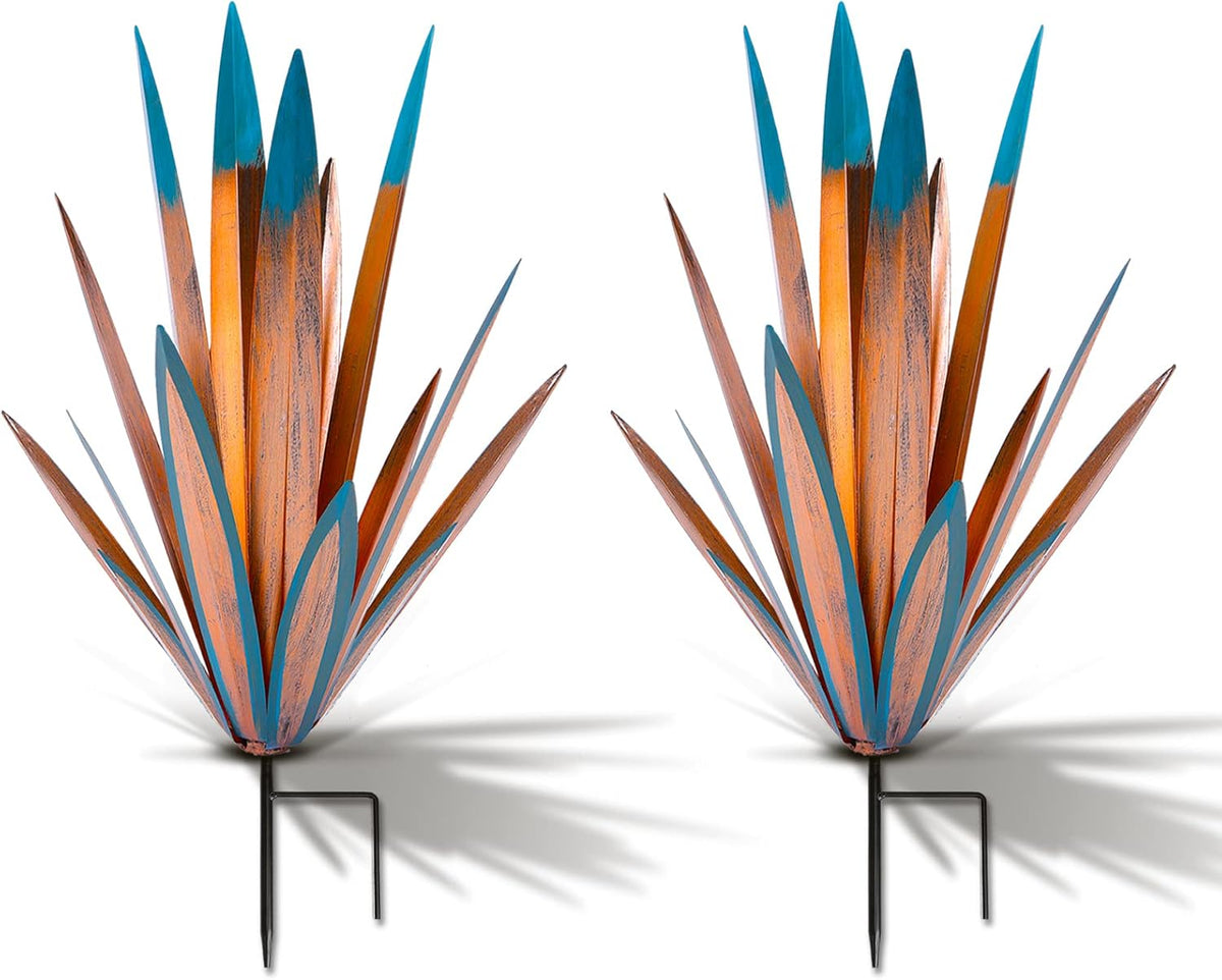 Homight Large Agave Sculpture Rustic Metal Agave Plant Outdoor Interior Decoration Outdoor Lawn