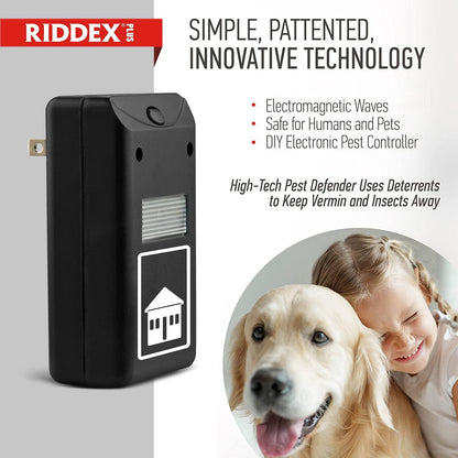 RIDDEX Plus Insect Repellent - Plug in, Mouse Deterrent - Pest Control for Defense Against Rats