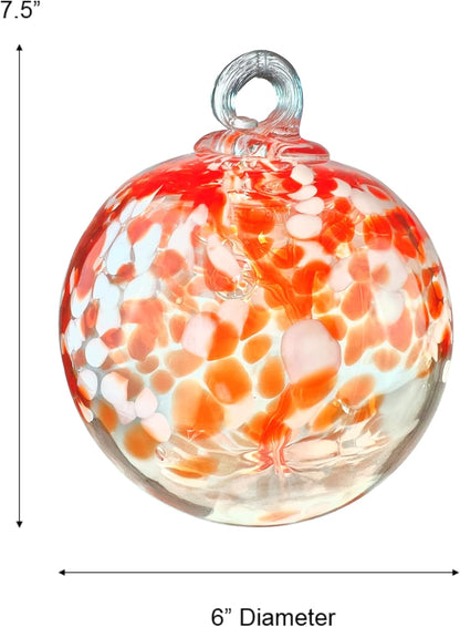 Dale Tiffany Hand Blown Glass, 6" Diameter Nova, Tree of Life Collection, Witch Globe Hanging