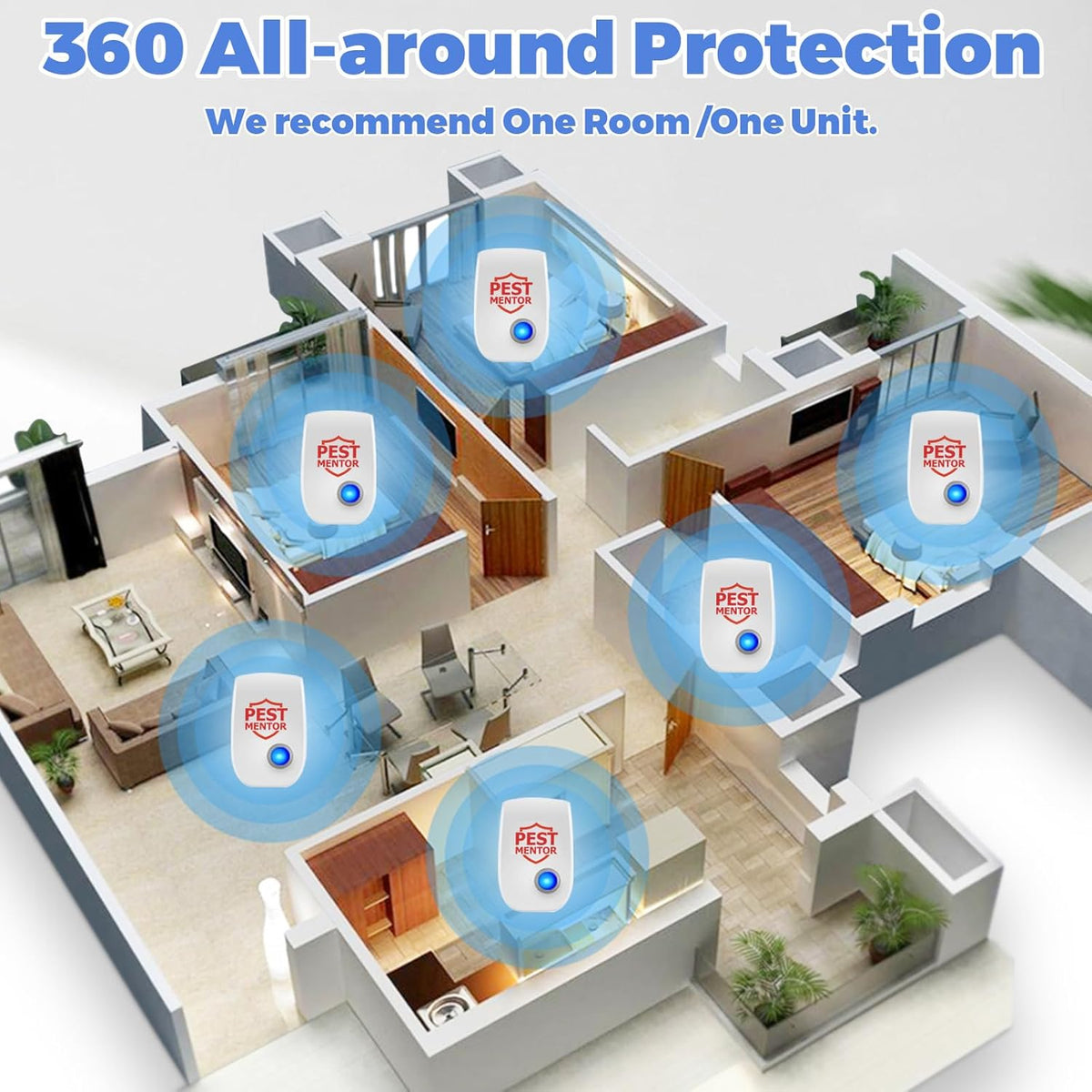 Ultrasonic Pest Repellent 10 Packs, Indoor Pest Control Repeller Plug in,Mouse Rodent Repellent for