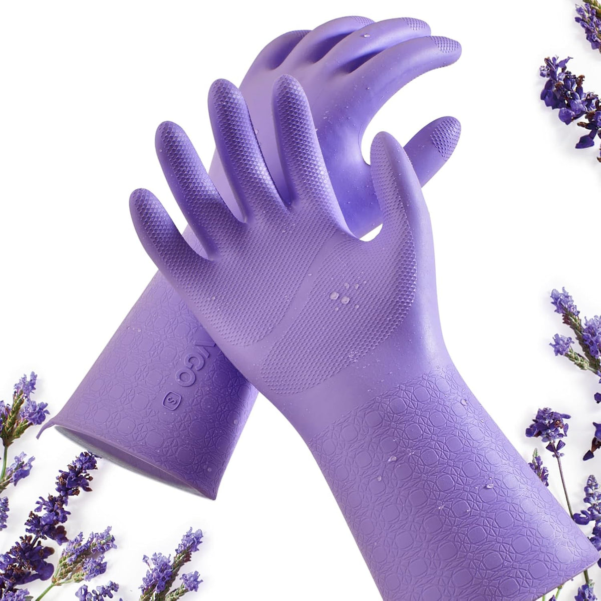 Vgo... Extra Long Gardening Gloves,Double-layer,Waterproof,Slip-Resistant,Chemical-Resistant Glove