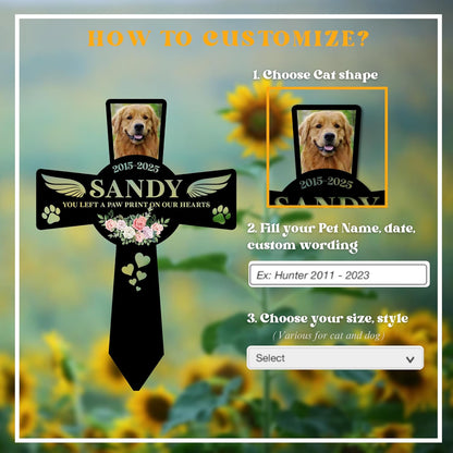 Pet Grave Marker Dog – Custom Dog Tombstones for Graves Outdoor with Name and Date, Dogs Memorial