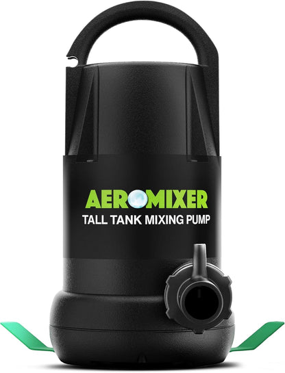 Aeromixer Tall 3/4 HP Submersible Mixing + Aerating Pump - Submersible Water Pump for Nutrient
