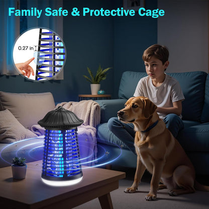 Bug Zapper Indoor Outdoor with LED Light, ZECHUAN Mosquito Killer Lantern, Electronic Fly Trap