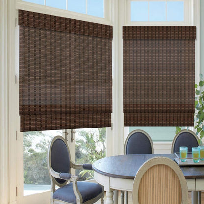 LETAU Wood Window Roman Shades, Bamboo Light Filtering Window Blinds for Indoor Home, Office