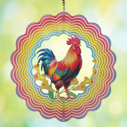 Wind Spinners Outdoor Chicken - Birthday Gifts for Women Mom Wife Grandma, Hanging Wind Sculptures
