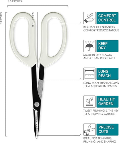 Precision Gardening Scissors Plant Trimming Pruning Shears Garden Pruners for Orchid Bonsai