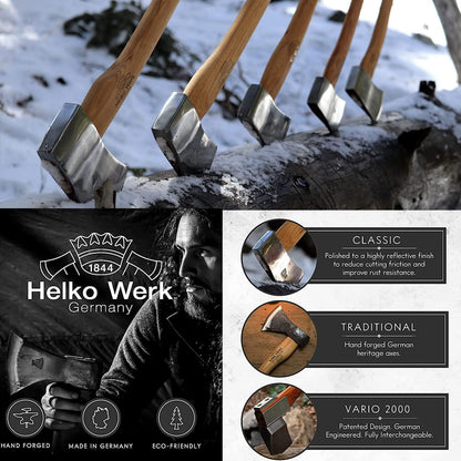 1844 Helko Werk Germany Classic Odyssey Double Bit Axe - Made in Germany Double Bit Axe and Felling