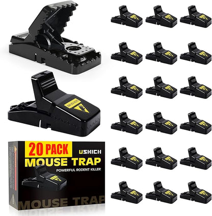 20 Pack Mouse Traps Indoor for Home,Mice Traps for House,Reusable Mouse Trap That Work,Small Mice