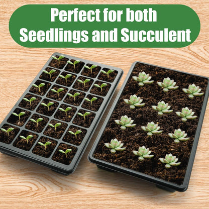 Seed Starter Tray with Dome-5 Sets 24XL Cell Seedling Trays(Total 120 Cells), Plant Germination