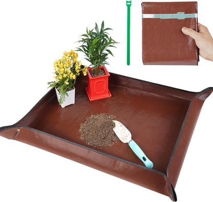 39.5" X 31.5" Large Repotting Mat for Indoor Plants Transplanting and Dirt Control - Portable