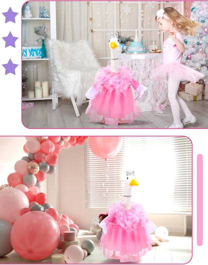 Outus Princess Goose Outfits Princess Skirt for Porch Goose 23 Inch Holiday Lawn Funny Geese Cloth