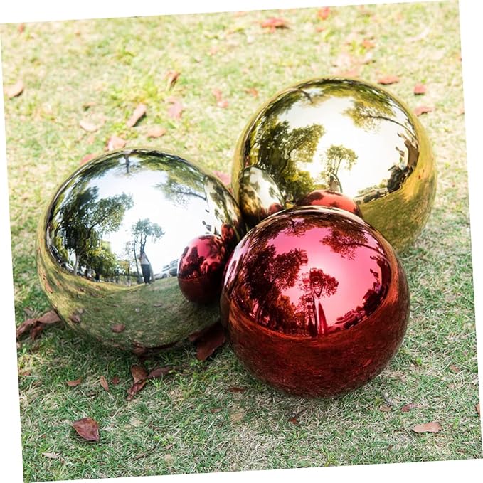 Stainless Steel Polished Gazing Ball Reflective Garden Mirror Sphere Decor for Outdoor Spaces