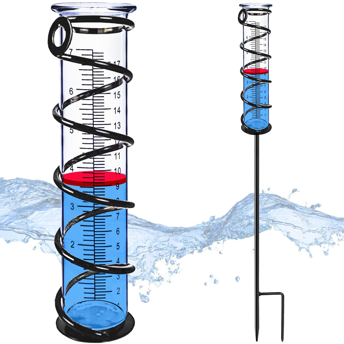 Rain Gauge, Rain Gauge Outdoor, Rain Gauges Outdoors Best Rated for Yard with Stake, Rain Water