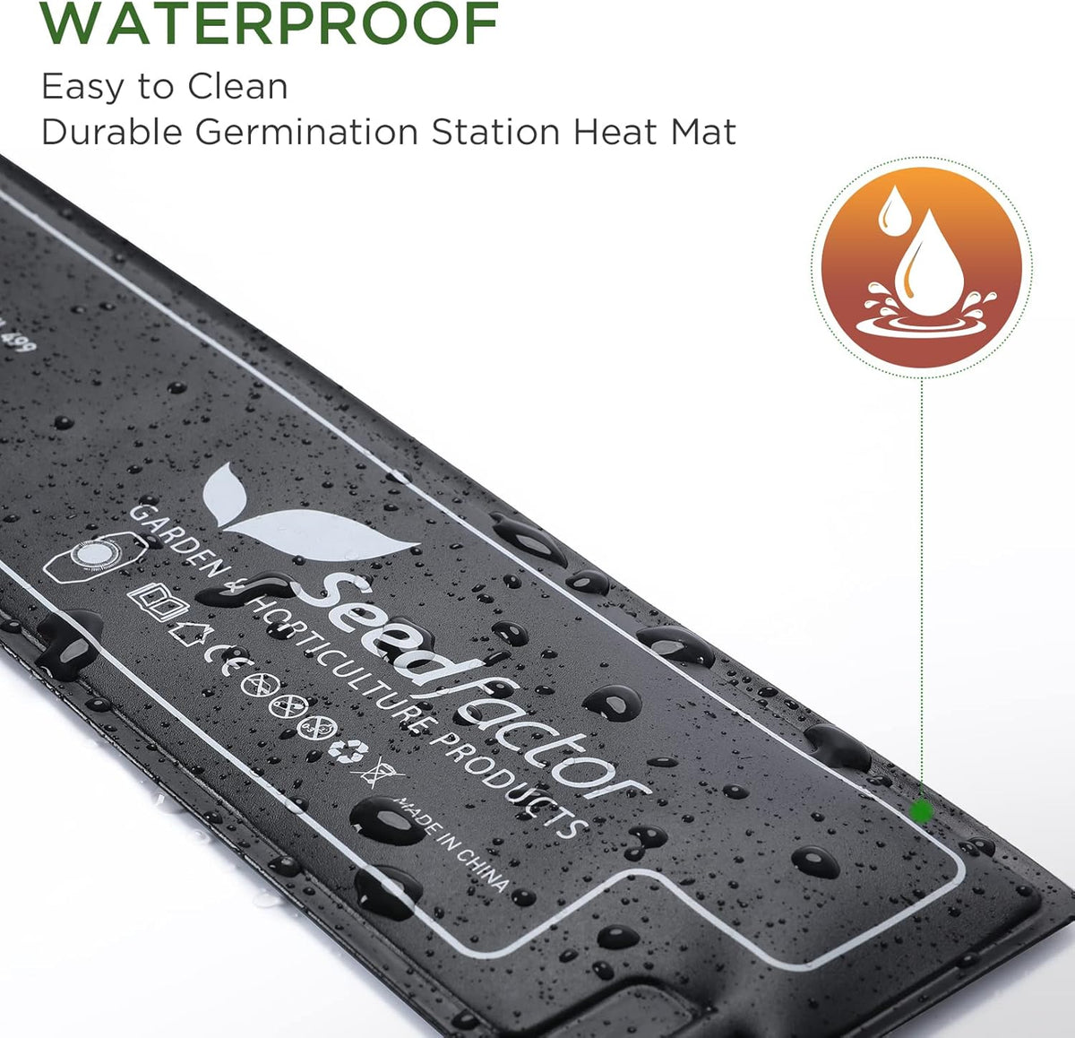 Seedfactor MET Certified Seedling Heat Mat, Adjustable Temperature Waterproof Durable Germination