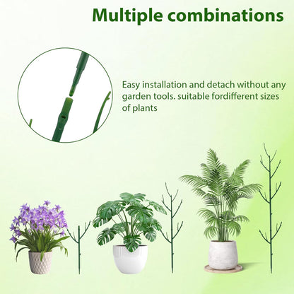 15 Pack Stackable Plant Support Stakes, Garden Trellis for Climbing Plants Indoor and Outdoor Use