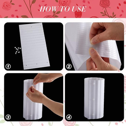 Queekay 12 Pcs Rose Cones for Winter Protection, 16.5 x 9 Inch Winter Rose Collars Bush Cover for