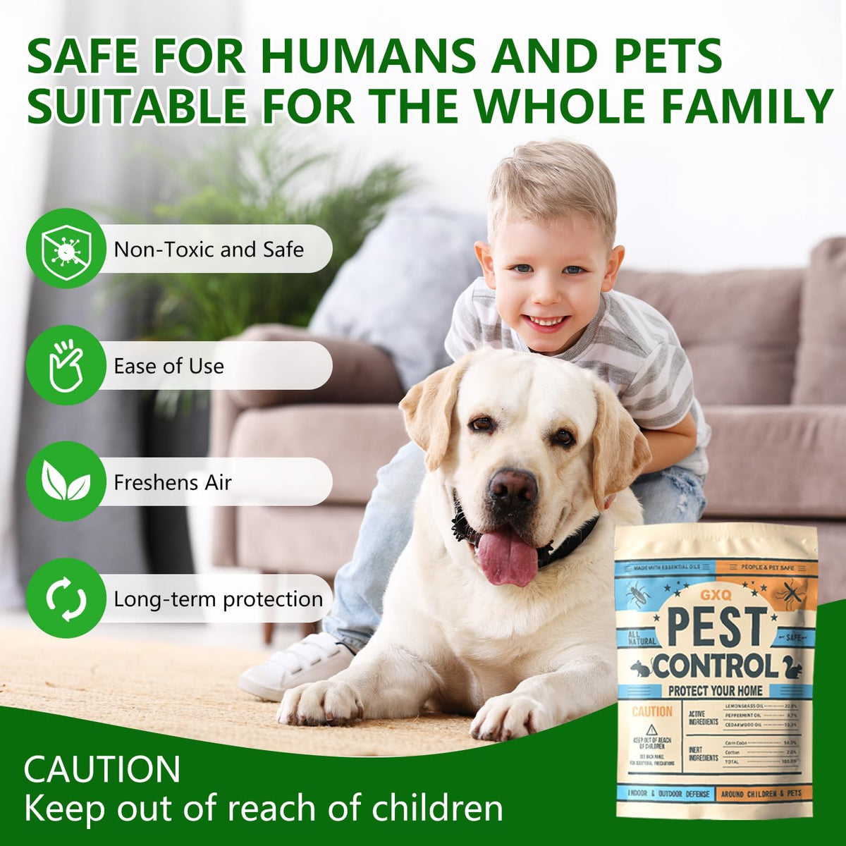 Pest Control Pouches, Mosquito Repellent, Repellent for Mice.Rats. Ants. Cockroaches. Moths and