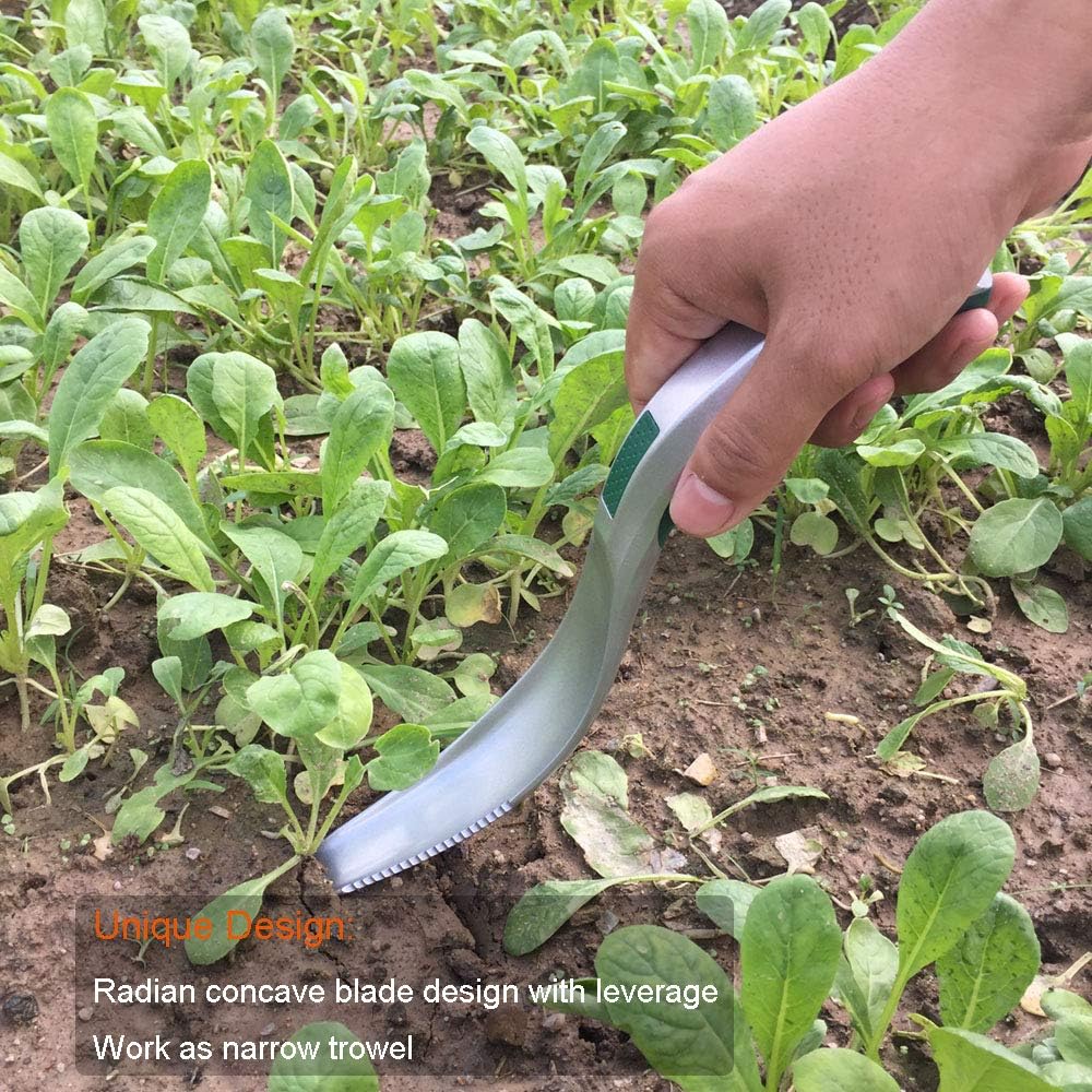 One-Piece Aluminum Gardening Weed Tools, Hand Garden Weeder Tool, Ergonomic Handle Best Weeding