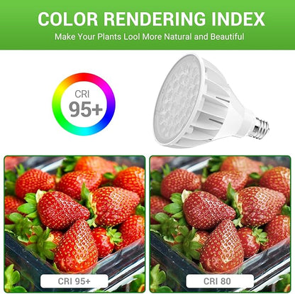 RDJ Bouns Hanging Grow Lights for Indoor Plants, 26W Full Spectrum 4H/8H/12H Timer Switch, 16.4FT