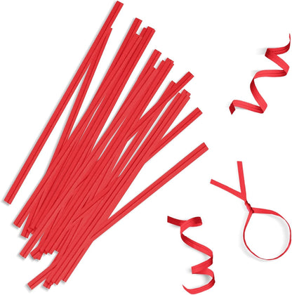 APQ Red Metallic Twist Ties for Bags, 6 inches. 2000 Pack Plastic-Coated Bread Twist Ties for Treat