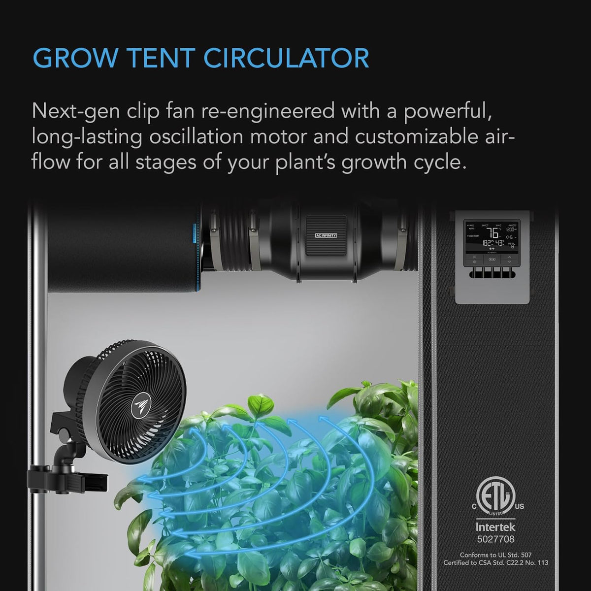 AC Infinity Advance Grow System 3x3, 3-Plant Kit, WiFi-Integrated Grow Tent Kit, Automate
