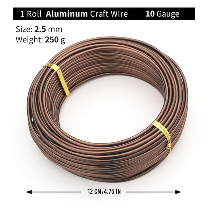 Bronze-2.5-Anodized Aluminum Bonsai Training Wire 250g Large Roll,Many Size to Choose,KSVZS