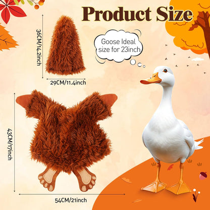 Vinsot Halloween Outdoor Porch Geese Outfit, 23" Patio Yard Porch Desk Goose Coat, Lawn Goose