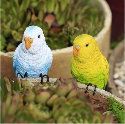 Realistic Parrot Sculpture Resin Hanging Parrots Garden Statues Lifelike Bird Figurines Landscape