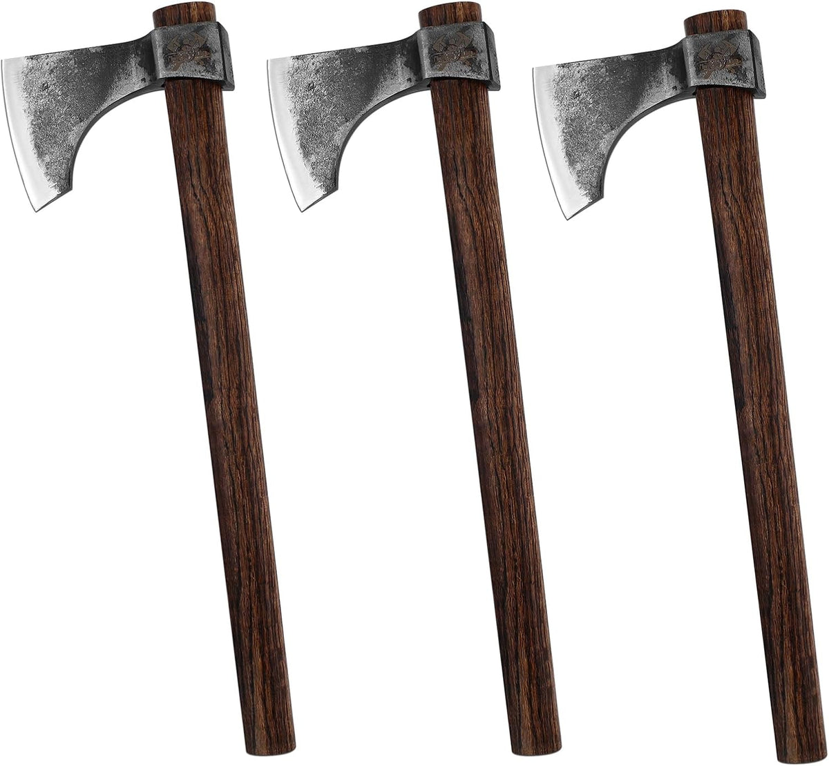 18.9" Throwing Axe, 3Pack Throwing Tomahawk with 1065 High Carbon Steel and Beech Wooden Handle
