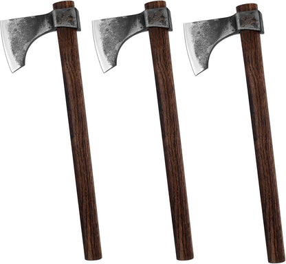 18.9" Throwing Axe, 3Pack Throwing Tomahawk with 1065 High Carbon Steel and Beech Wooden Handle