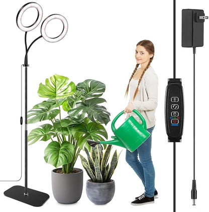 Full Spectrum Grow Light with Stand for Indoor Plants, Floor Plant Light, 3/9/12H Timer, 3 Color
