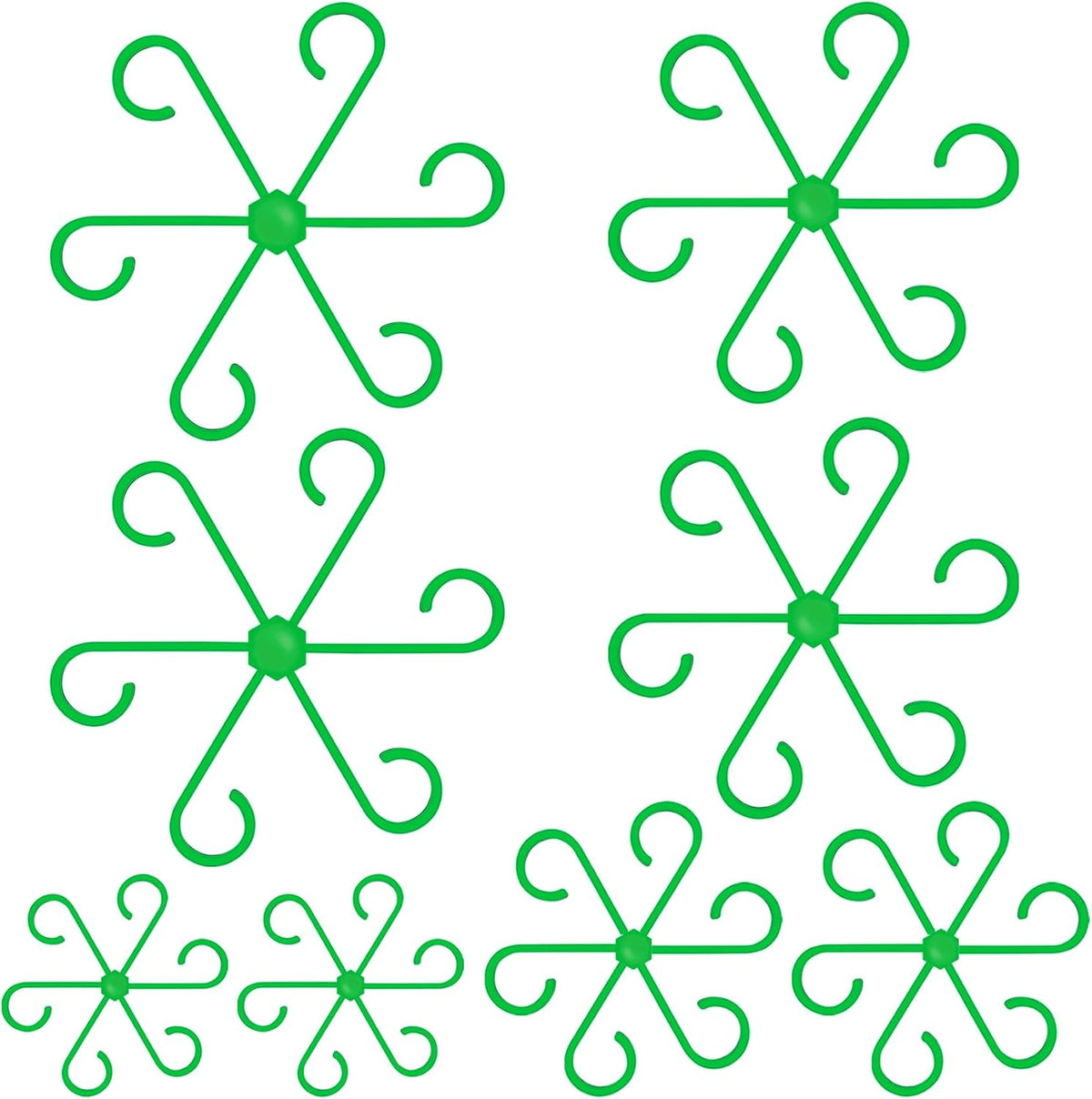 8PCS Plant Stem Support, 4 Sizes Climbing Houseplant Stem Holders, Plastic Reusable Flower Trellis