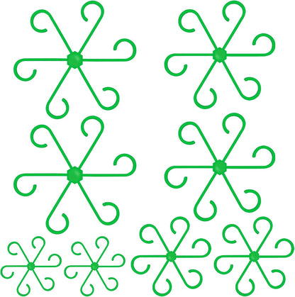 8PCS Plant Stem Support, 4 Sizes Climbing Houseplant Stem Holders, Plastic Reusable Flower Trellis