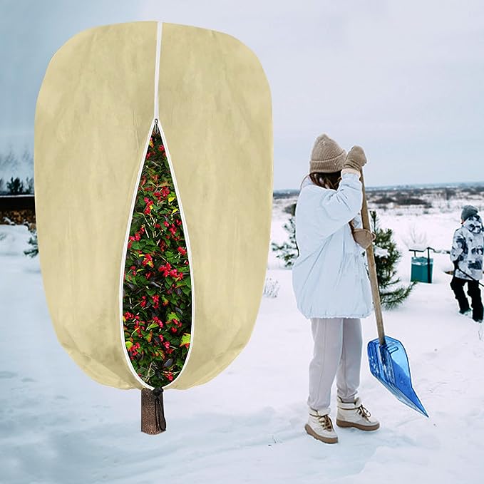 2 Pack 94" x 79" Large Plant Covers Freeze Protection- Reusable Winter Plant Frost Protection Cover